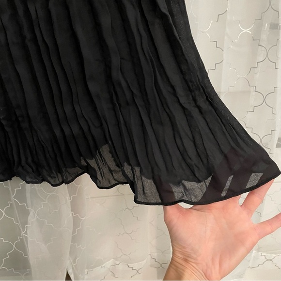 Micropleat Scrunch Black Maxi Skirt Small - Picture 5 of 7
